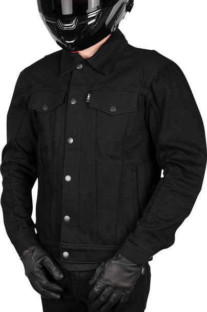  THRASHIN SUPPLY CO. Highway v2 Denim Riding Jacket - Black - Medium TMJ-10-09 