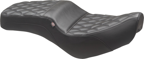 MUSTANG Squareback Seat - Black - Double Diamond - Rebel 300/500 '17-'23 84003