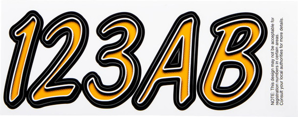  HARDLINE Sticker Kit 400 - Orange/Black ORBKG400 