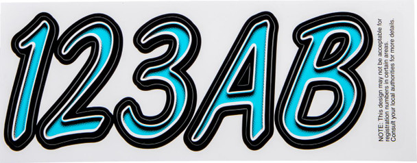  HARDLINE Sticker Kit 400 - Cyan/Black CYBKG400 