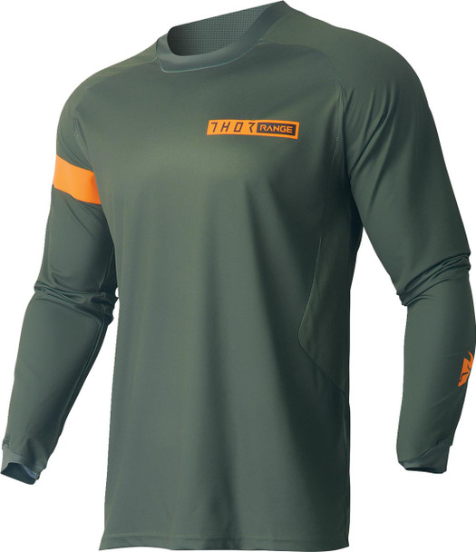 THOR Range Jersey - Army Green/Orange - Medium 2910-7483 
