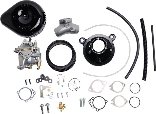  S&S CYCLE Super G Carburetor with Stealth Air Cleaner Kit - Gloss Black - Evolution Big Twin 110-0148 