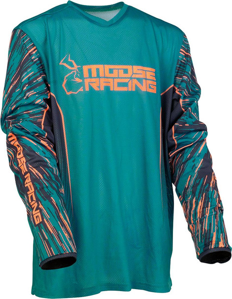  MOOSE RACING Youth Agroid Vented Jersey - Blue/Orange - Medium 2912-2331 