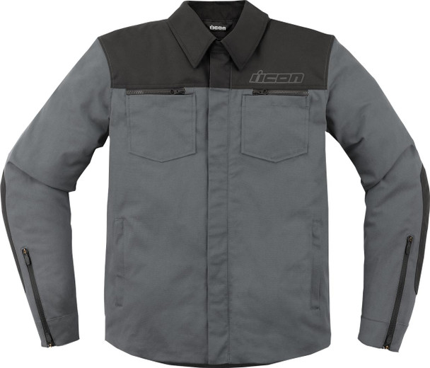  ICON Upstate Canvas CE Jacket - Gray - XL 2820-6244 