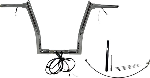 FAT BAGGERS INC. Fat Baggers Inc. 14" Chrome Pointed Top Handlebar Kit for 2008-2013 Road Glide FLTRX 812914 
