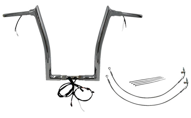 FAT BAGGERS INC. Fat Baggers Inc 16" Chrome Pointed Top Handlebar Kit for 2016-2020 Harley-Davidson Road Glide Models 802316 