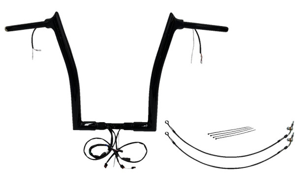 FAT BAGGERS INC. Fat Bagger Inc. 16" Pointed Top Handlebar Kit for 2015-2020 Harley Road Glide 801316-B 