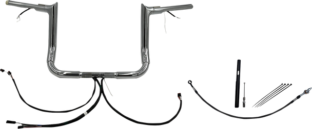 Fat Baggers Inc. 12" Pointed Top Handlebar Kit for 2008-2013 Harley Touring Models 909114-B