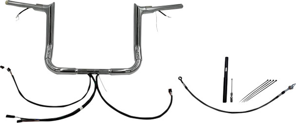 FAT BAGGERS INC. Fat Baggers Inc. 12" Pointed Top Handlebar Kit for 2008-2013 Harley Touring Models 909114-B 