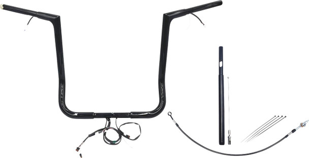 FAT BAGGERS INC. Fat Bagger Inc. 16" Black Flat Top Handlebar Kit for 2021-2023 Harley-Davidson Road Glide FLTRXST 719016-B 