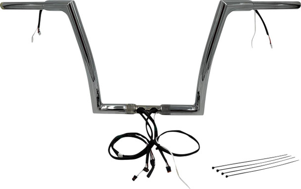FAT BAGGERS INC. Fat Bagger Inc 12" Chrome Flat Top Handlebar Kit for 2015-2020 Harley Road Glide FLTRX 701912 