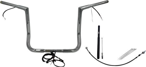 FAT BAGGERS INC. Fat Baggers Inc. 14" Chrome Flat Top Handlebar Kit for 2015-2020 Harley Road Glide 606014 