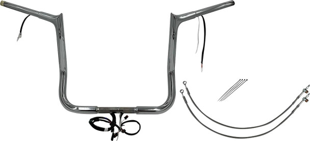 FAT BAGGERS INC. Fat Baggers Inc 14" Chrome Pointed Top Handlebar Kit for 2014-2015 Street Glide Electra Glide 901214 