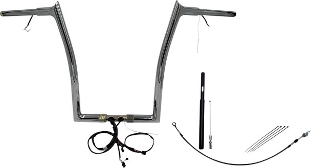 FAT BAGGERS INC. Fat Bagger Inc. 16" Chrome Pointed Top Handlebar Kit for 2021-2022 Harley Road Glide Models 912916 