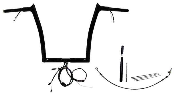 Fat Bagger Inc. 14" Black Pointed Top Handlebar Kit for 2015-2019 Harley Road Glide FLTRX/S 909314-B