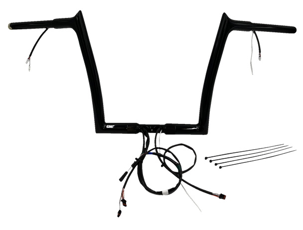 FAT BAGGERS INC. Handlebar Kit - Pointed Top - 12" - Black 902912-B