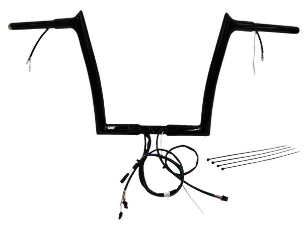 FAT BAGGERS INC. Fat Bagger Inc. 12" Pointed Top Handlebar Kit for 2016-2020 Harley-Davidson Road Glide Models 902912-B 