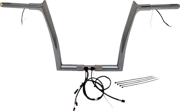 FAT BAGGERS INC. Fat Baggers Inc. 12" Chrome Pointed Top Handlebar Kit for 2021-2025 Harley-Davidson Touring Models 901912 