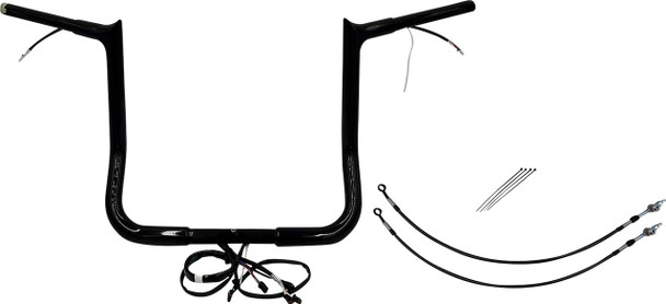 FAT BAGGERS INC. Fat Bagger Inc 1 1/4 Pointed Top Handlebar Kit 14 Black 2014-2015 Harley Davidson Street Glide FLHX 901214-B 