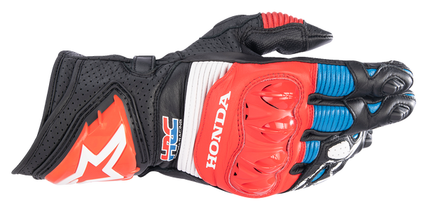 ALPINESTARS Honda GP Pro R3 Gloves - Black/Bright Red/Blue - Large 3556223-1317-L ALPINESTARS Honda GP Pro R3 Gloves - Black/Bright Red/Blue - Large 3556223-1317-L