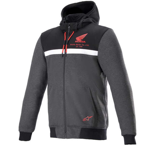 ALPINESTARS Honda Chrome Street Hoodie - Black/Gray/Red - Medium 4201323-1908-M