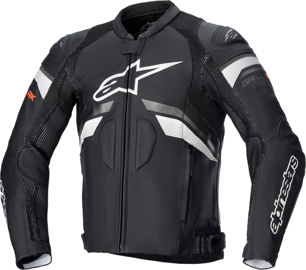 ALPINESTARS GP Plus R v3 Rideknit Leather Jacket - Black/White - US 50 / EU 60 31003211260