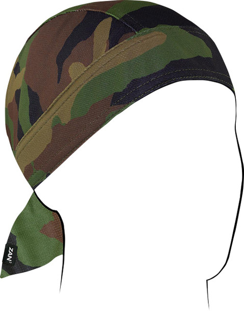  ZAN HEADGEAR Flydanna Micro-Mesh Polyester Headwrap - Woodland Camo ZM118 
