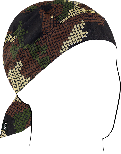 ZAN HEADGEAR Flydanna? Cotton Headwrap - Digi Woodland Camo Z621