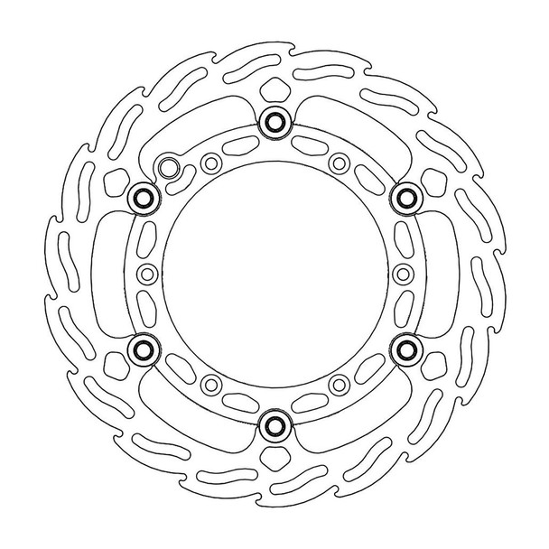  MOTO-MASTER Brake Rotor - Front - Flame 112145-PU 