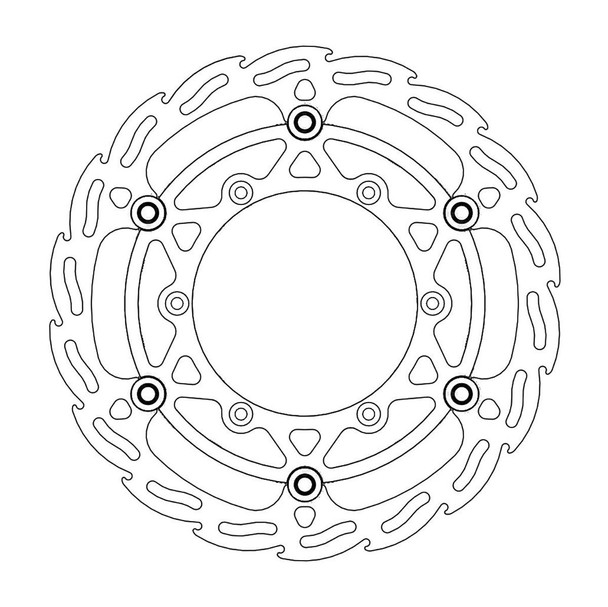  MOTO-MASTER Brake Rotor - Front - Flame 112088-PU 