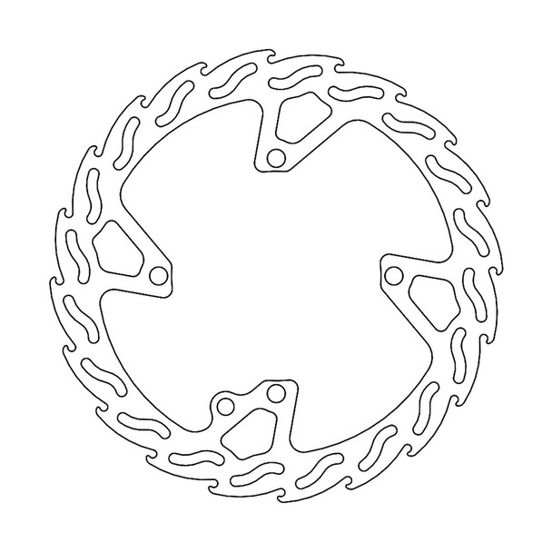  MOTO-MASTER Brake Rotor - Front - Flame 110666-PU 