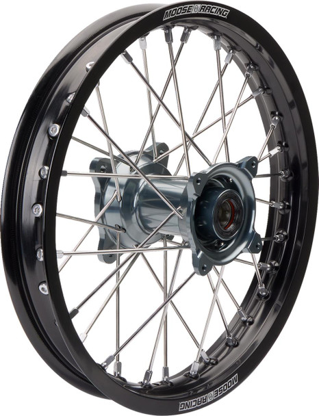  MOOSE RACING Wheel Assembly - SX-1 - Complete - Rear - Black Wheel/Gray Hub - 16x1.85 MR-18516-BKGY 