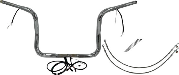 FAT BAGGERS INC. Fat Bagger Inc. 12" Chrome Round Top Handlebar Kit for 2016-2020 Street Glide FLHX 902512 