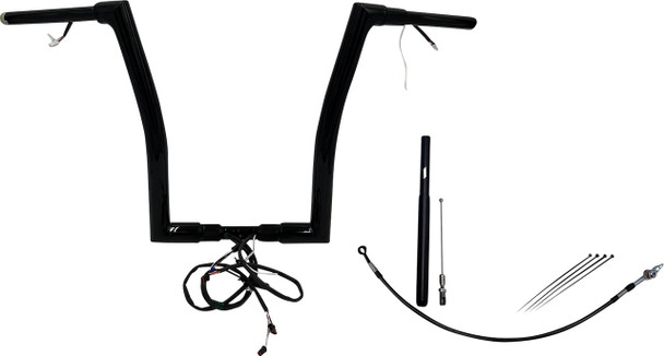 FAT BAGGERS INC. Fat Baggers Inc. 16" Flat Top Handlebar Kit Black 2014-2020 Street Glide FLHX 612916-B 