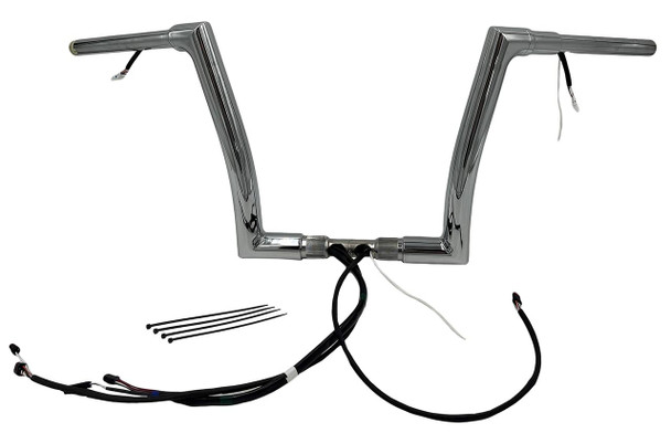 FAT BAGGERS INC. Fat Baggers Inc. 12" Chrome Flat Top Handlebar Kit for 2023-2024 Harley Road Glide FLTRXSE 612912 