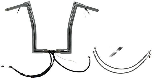 FAT BAGGERS INC. Fat Baggers Inc. 16" Chrome Flat Top Handlebar Kit for 2015-2020 Road Glide Special FLTRXS 601316 