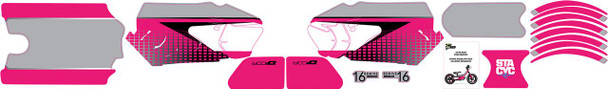  D'COR VISUALS STACYC* Stability Cycle Graphic Kit - 16" - Brushless - Pink 10-80-203B 