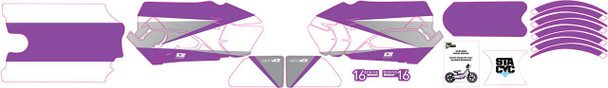  D'COR VISUALS STACYC* Stability Cycle Graphic Kit - 12" & 16" - Purple 10-80-208 