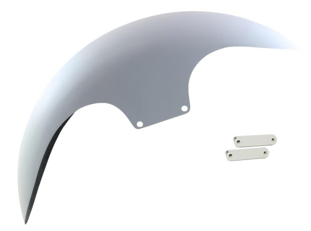  PAUL YAFFE BAGGER NATION Cafe Front Fender - 19" - Chrome Adaptors PYO:CAFE-19-14L-C-C 