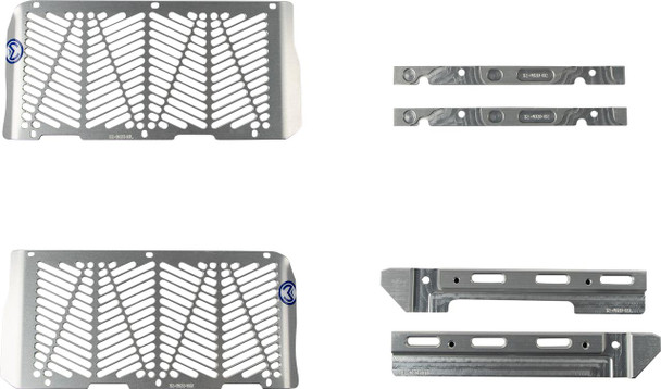  MOOSE RACING Billet Radiator Guards - Silver - Beta 12-4024 