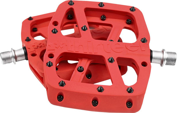  E*THIRTEEN Base Pedals - Flat - Red PD2USA-101 