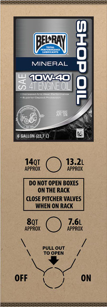 BEL-RAY Shop Oil - 10W-40 - 6 U.S. gal - Bag-In-Box 301290150033 