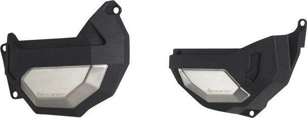  POLISPORT Clutch/Alternator Cover Kit - Black - Honda 91111 