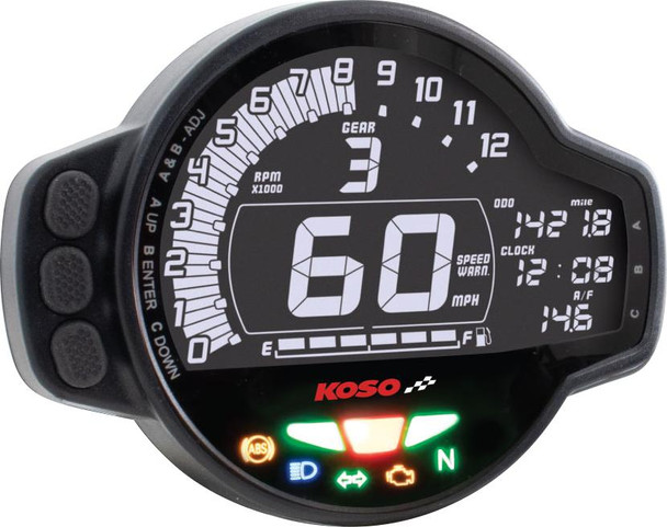  KOSO NORTH AMERICA MS-01 Multifunction Gauge - Honda - Grom BA078100-GR 