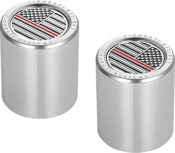  FIGURATI DESIGNS Docking Hardware Covers - American Flag - Red Line - Short - Stainless Steel FD73-DC-2530-SS 