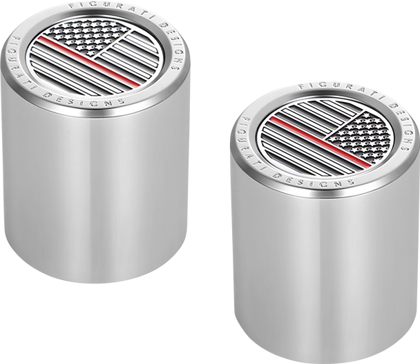 FIGURATI DESIGNS Docking Hardware Covers - American Flag - Contrast Cut - Stainless Steel FD73-DC-2730-SS FIGURATI DESIGNS Docking Hardware Covers - American Flag - Contrast Cut - Stainless Steel FD73-DC-2730-SS