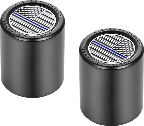 FIGURATI DESIGNS Docking Hardware Covers - American Flag - Contrast Cut - Black FD71-DC-2730-BK