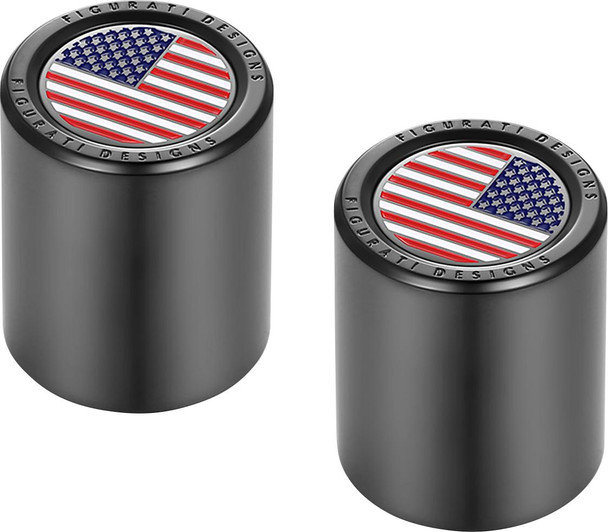  FIGURATI DESIGNS Docking Hardware Covers - American Flag - Black FD21-DC-2730-BK 