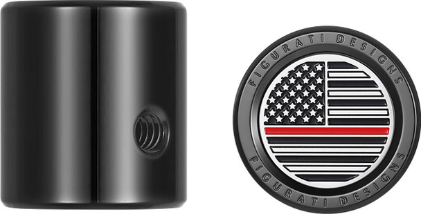  FIGURATI DESIGNS Heel-Toe Shifter Cover - Red Line American Flag - Black FD75-HTSC-BLK 
