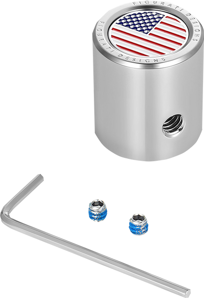 FIGURATI DESIGNS Heel-Toe Shifter Cover - American Flag - Red/White/Blue FD20-HTSC-SS